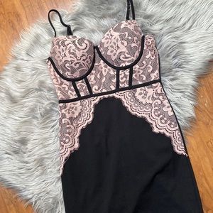 Lacey bodice style bodycon dress